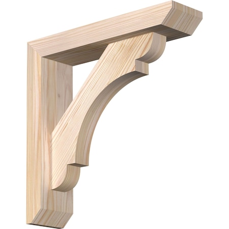 Olympic Slat Smooth Bracket W/ Offset Brace, Douglas Fir, 3 1/2W X 14D X 14H